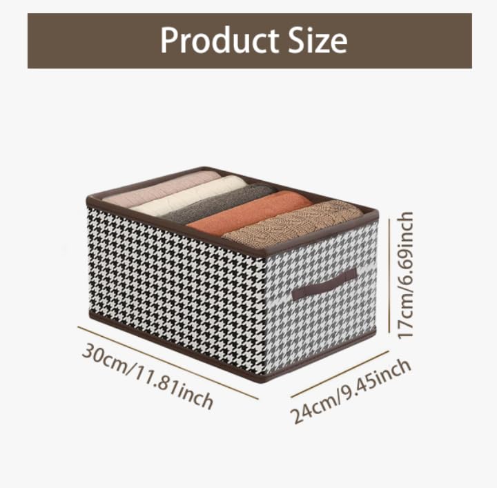 Zibuyu Wardrobe Closet Organizer for Clothes Storage with Foldable Washable Fabric Boxes