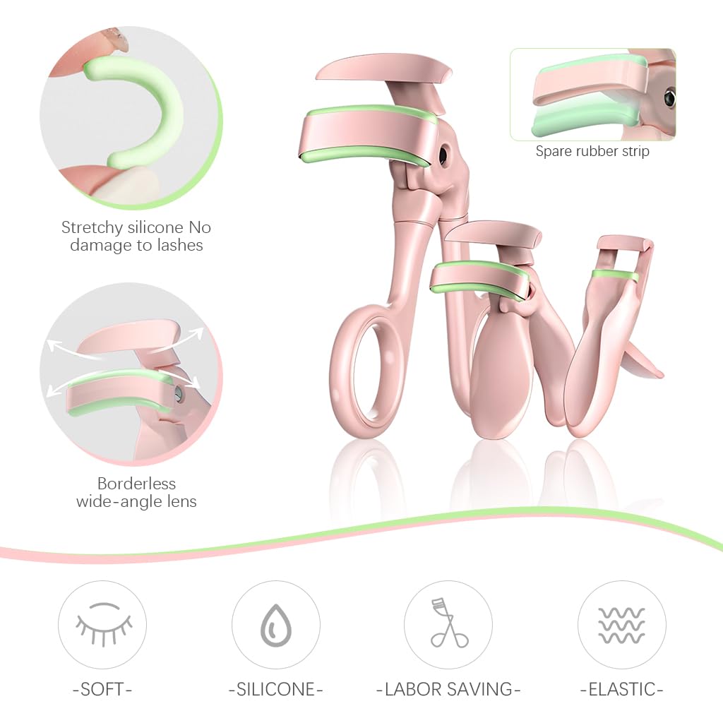 MAYCREATE Eyelash Curler Set 3pcs for All Lash Types featuring Mini Precision Curlers | Ergonomic Grip