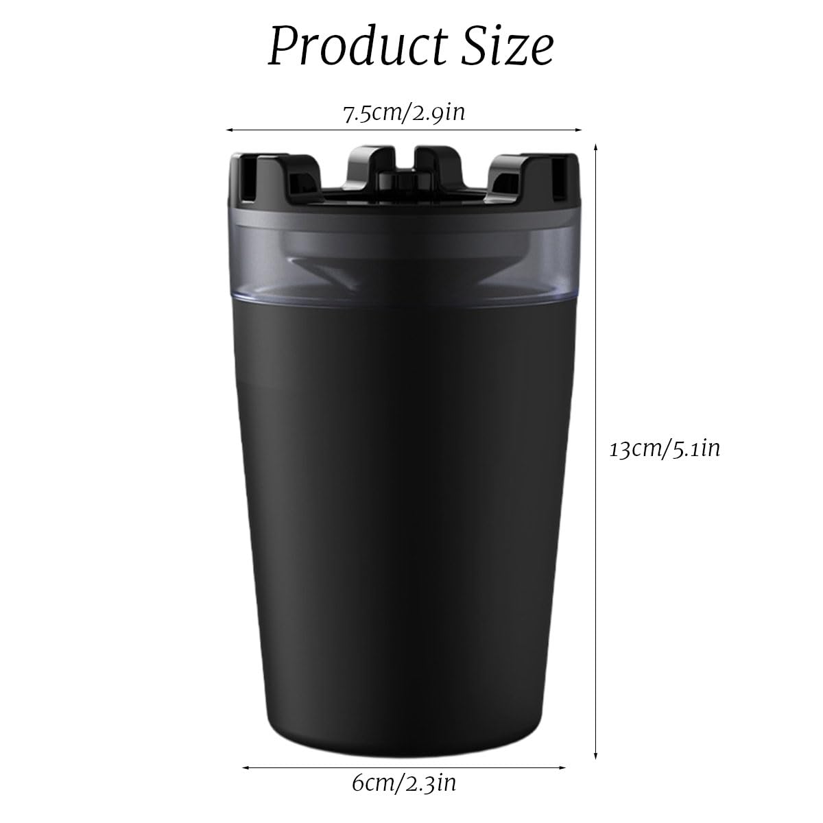 ZIBUYU Car Ashtray for Cigarette with 13x7.5x6cm Water Tank featuring Quick Extinguish | ABS Material for Car Home Office Use