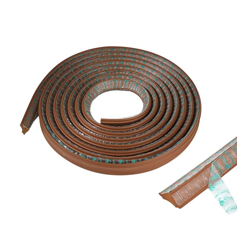 HASTHIP® 6.6ft Internal Corner Line Trim, Wall to Ceiling Decorative Caulk Strip, Easy Peel-and-Stick Self-Adhesive Corner Molding for Home Interior Finishing, Brown