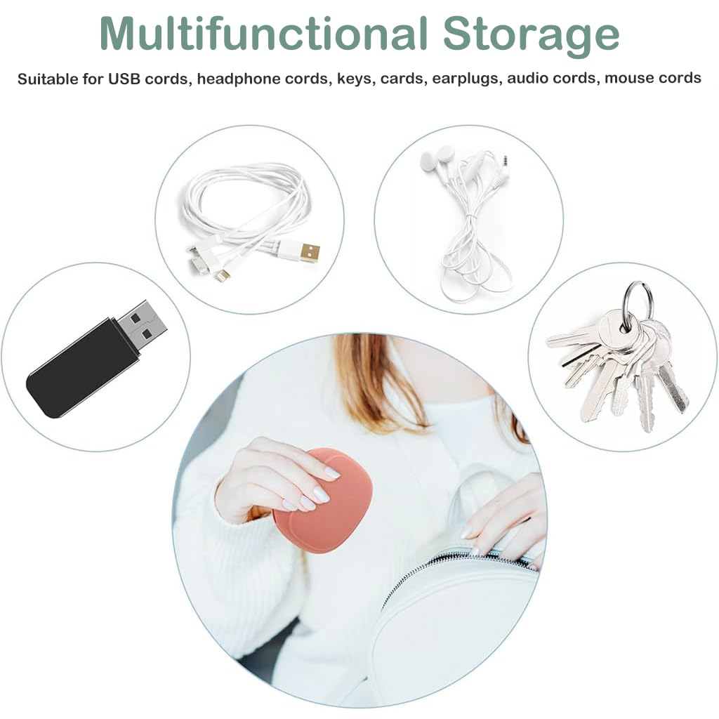ZIBUYU Earphone Pouch for Travel with 9x7.6x2.5 cm Open Design Silicone Case | Waterproof Storage Bag