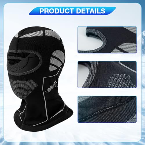 Proberos® Winter Balaclava Face Mask for Bikers Cyclists Thermal UV-Protected Stretchy Helmet Men Women Unisex Neck Gaiter Skiing Motorcycle Riding Running 2 PCS