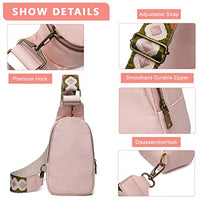 PALAY® Cross-Body Chest Bag PU Phone Bag for Women Shoulder Bag with Adjustable Strap Sling Bag, Shoulder Bag for Daily Commuting, Travel(pink)