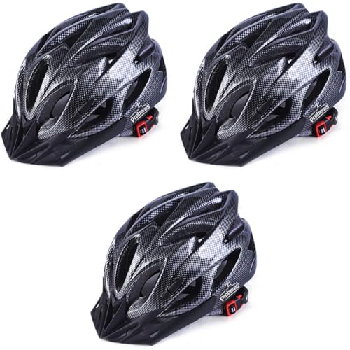 Proberos® Cycle Helmet for Men Bike Cycling with Adjustable Lightweight Mountain Racing Gifts for Women and Christmas Black Free Size 3PCS