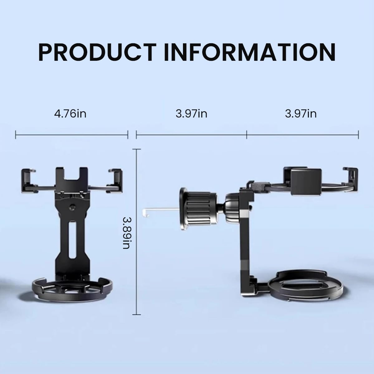STHIRA 2 in 1 Car Mobile Holder for Air Vent with 75mm Cup Slot & Screw Tightening | Fits 4.7–7 in Phones