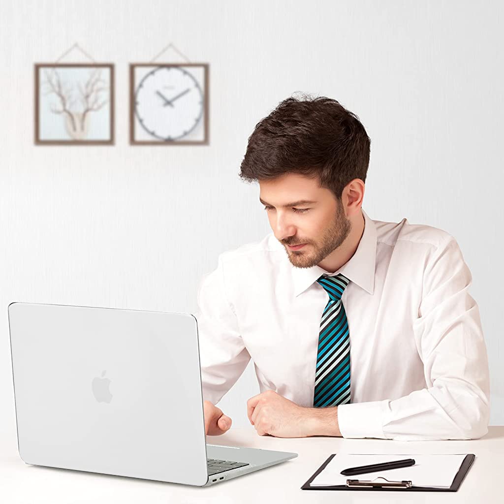 ZORBES Laptop Case for MacBook Air 13.3 inch featuring 2 piece snap design and matte clear PC cover