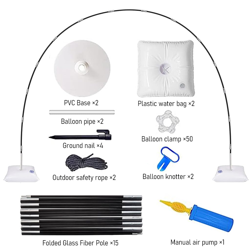 HASTHIP Balloon Arch Stand for Party Decorations with 9 ft Adjustable Frame | Includes Accessories Set