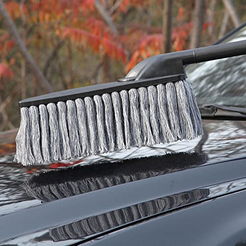 STHIRA Car Duster Brush for Interior and Exterior Cleaning with Detachable Handle | Multi‑Purpose Microfiber Tool
