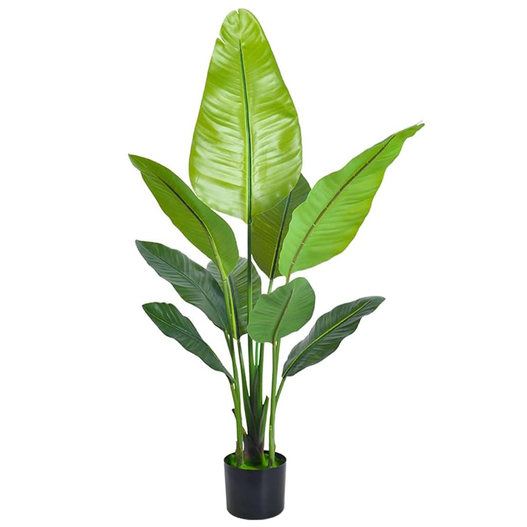Supvox Artificial Green Plant Pot for Home and Office Decor with 47.2 in Potted Plant | Realistic Evergreen Foliage