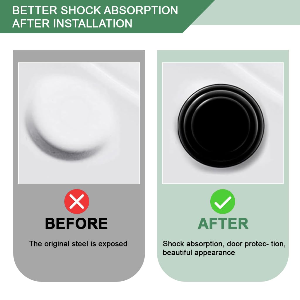 STHIRA Car Door Shock Absorber for Noise Reduction and Anti Collision | 18 Pack 1.1 x 0.4 in Thickened Silicone Self Adhesive Pads