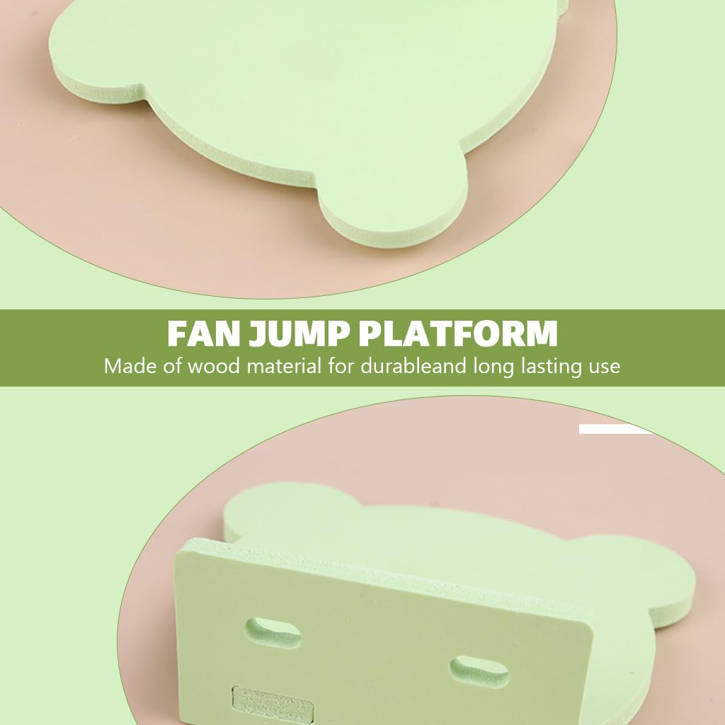 Qpets Hamster Standing Board for Cage 15x10x1.5cm featuring Screw-Fixed PVC Platform | Cartoon Pet House Decor