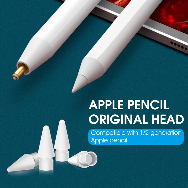 Zeitel Replacement Tips for Apple Pencil 1st and 2nd Gen with Smooth Precise Nibs | 4 Pack