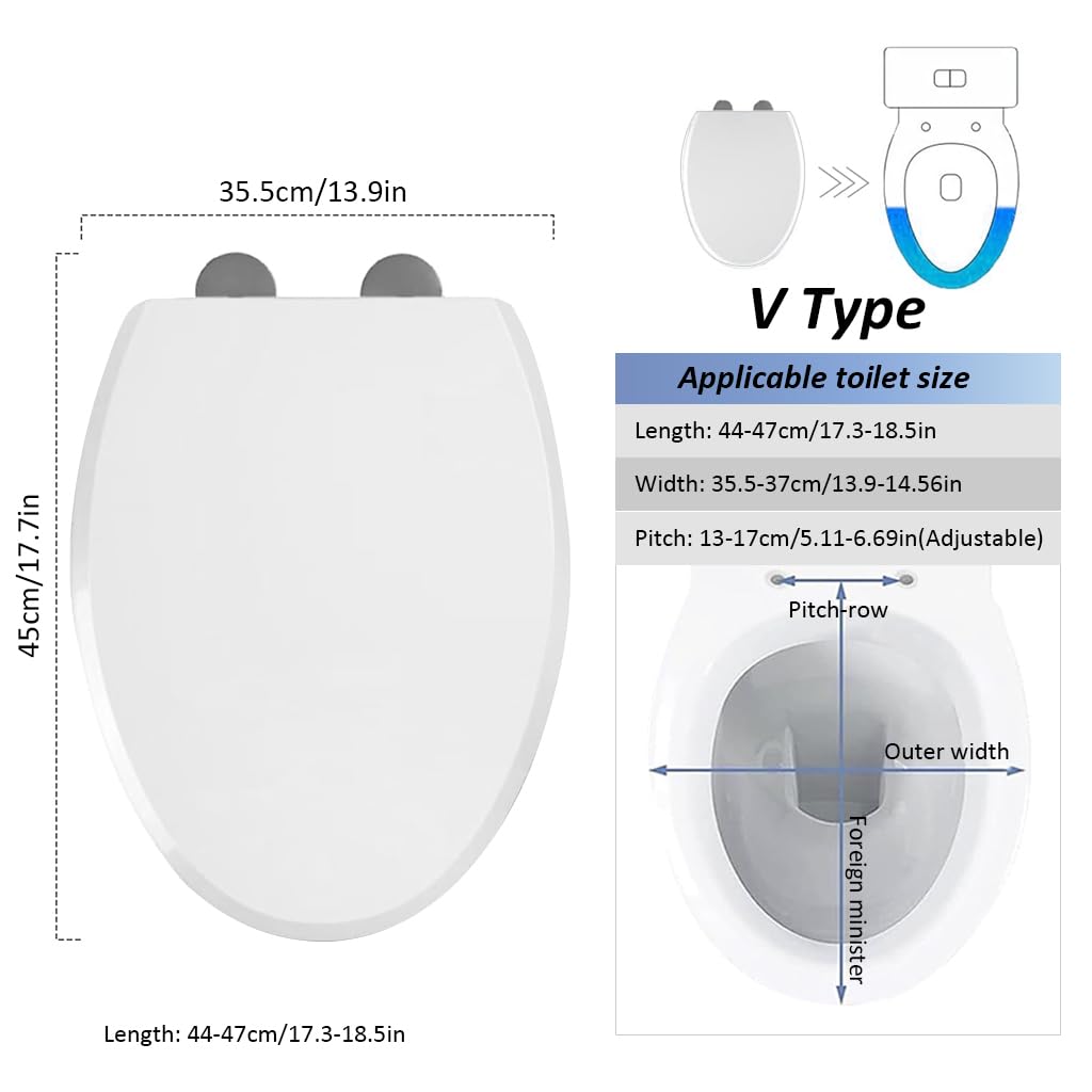 HANNEA® Toilet Seat Cover 2 in 1 Hindware Toilet Seat for Kids & Adults, Commode Seat Cover with Built in Child Use, Commode Seat Toddler Potty Training Indian Toilet Seat Oval Toilet Accessories