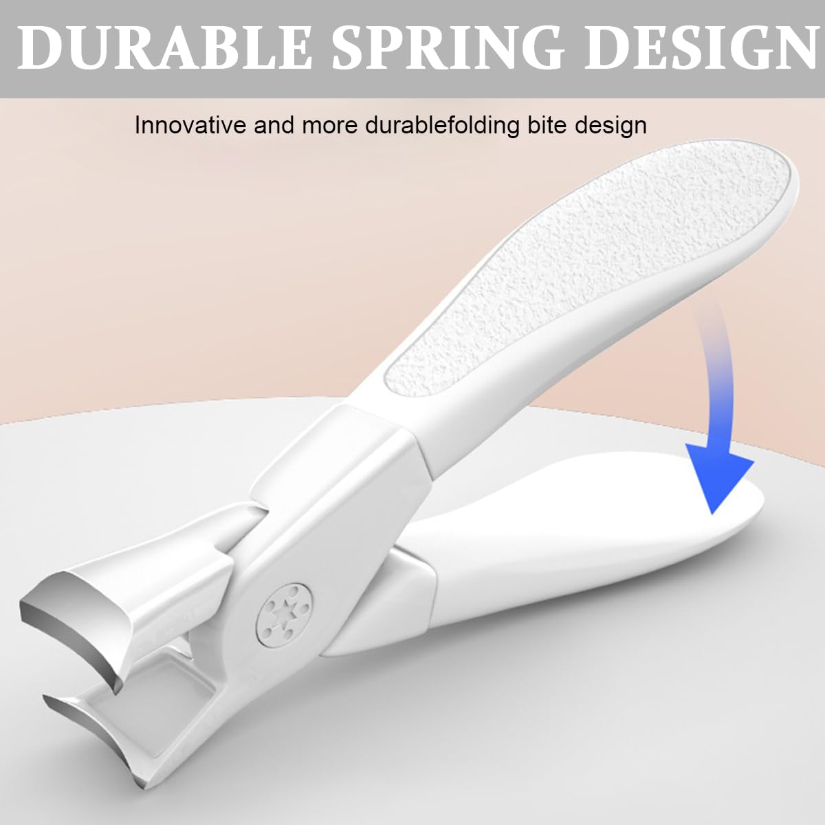 MAYCREATE Thick Nail Clipper for Tough Nails with 9×5.2 cm Long Handle & Anti‑Splash Design