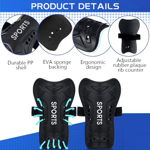 Proberos® Soccer Shin Guards and Socks for Toddler Kids Youth Lightweight Pads Protective Gear for 5-10 Years Old Children 3 PCS