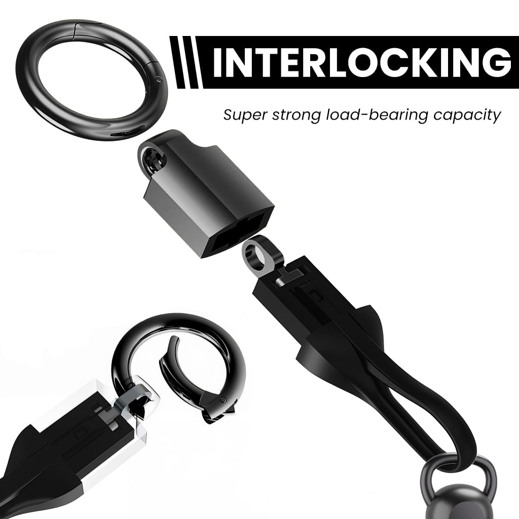 Zibuyu Car Key Chain Ring for Car SUV and Truck featuring Waterproof Metal Design | Sleek Black Secure Key Holder