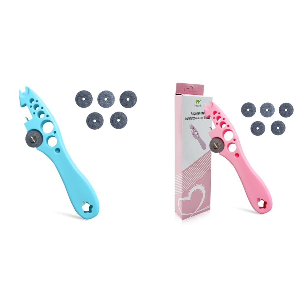 HASTHIP Ampule Cutter Combo with 10 Replaceable Grinding Wheels for Glass Bottles and DIY Crafts
