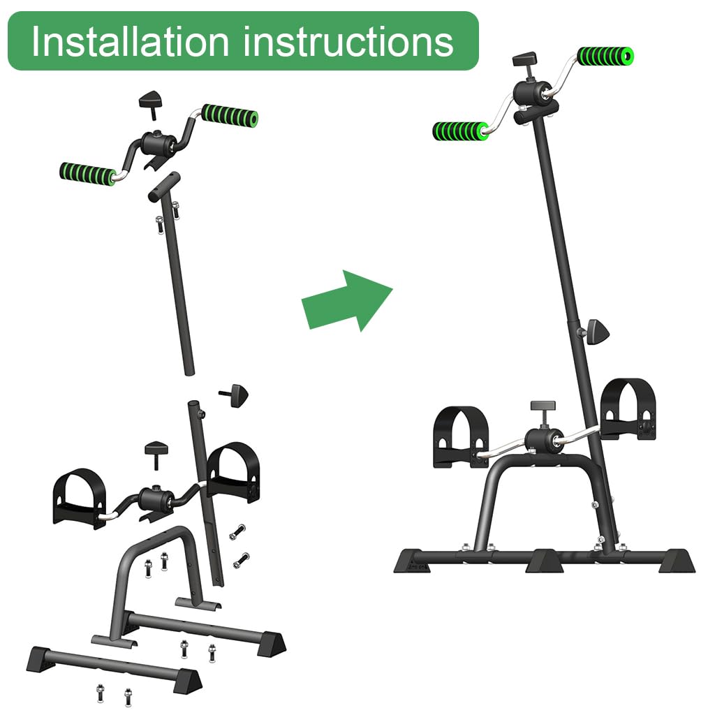 Proberos® Pedal Exerciser Bike Hand Arm Leg and Knee Peddler Adjustable Fitness Equipment for Seniors, Elderly Home Pedal Exercise Bike for Total Body, Adjustable Height & Resistance Pedal