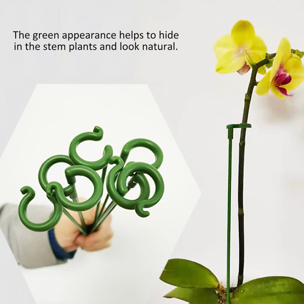 Optifit Plant Stakes for Orchid and Flower Support | 15pcs Set with 6.69–14.5 in Wire Rings