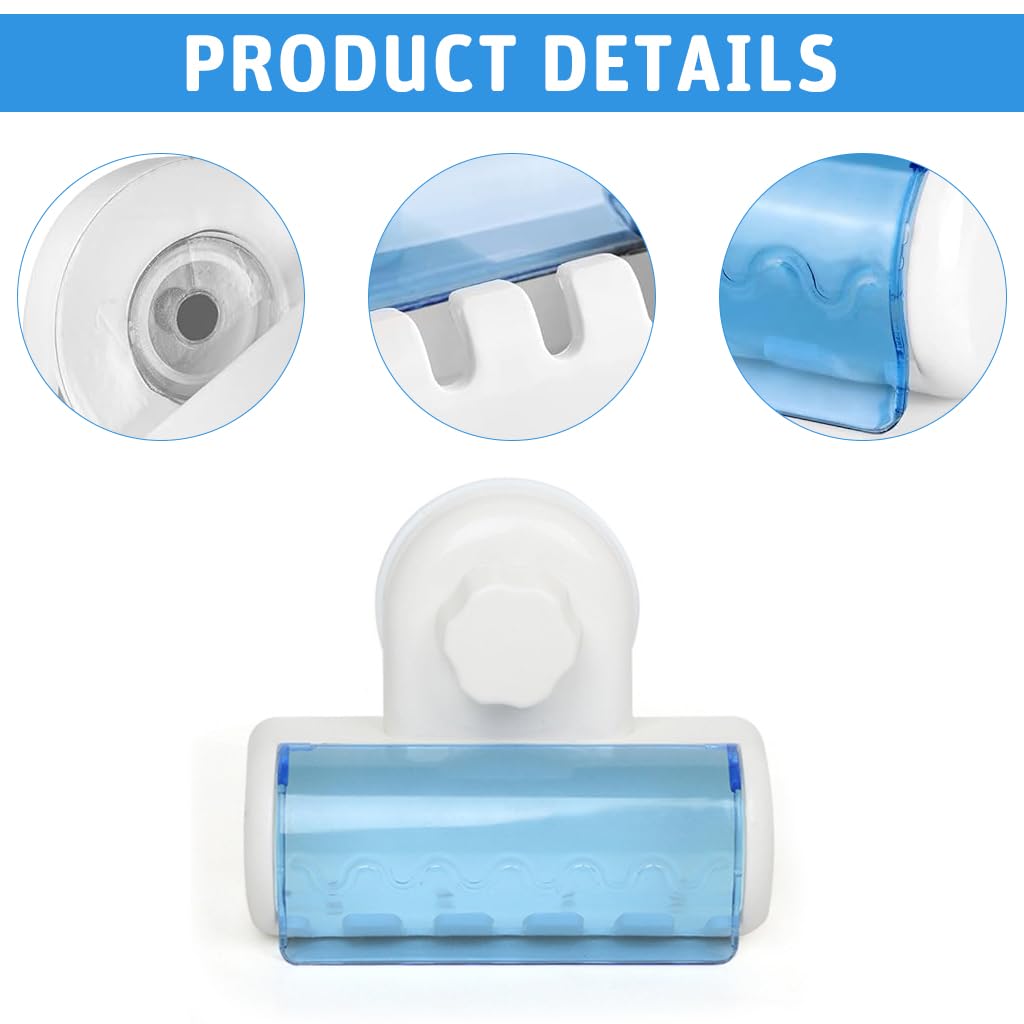 HASTHIP Toothbrush Holder for Bathroom with 5 Slot Dustproof Cover and Suction Mount | Family Organizer