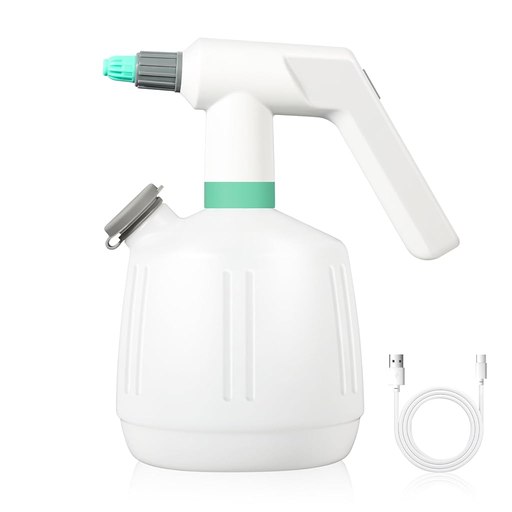 HASTHIP® Electric Sprayer 2L, USB Cordless Rechargeable Water Sprayer with Adjustable Mist & Stream Modes, One-Button Control Handheld Plant Mister for Garden, Cleaning & Disinfecting