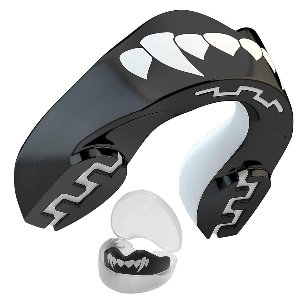 Proberos® Mouthguard Slim Fit (Adults 12+ Years, Black Fangz)