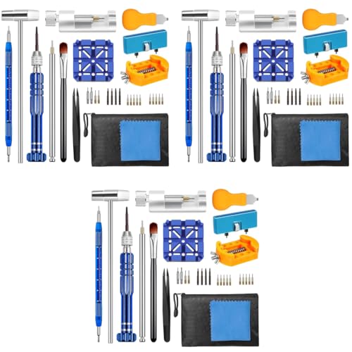 Serplex® Watch Repair Kit Screwdriver Set for Battery Replacement Strap Adjustment Back Case Opening Multipurpose Essential Tools with Tool Bags 3PCS