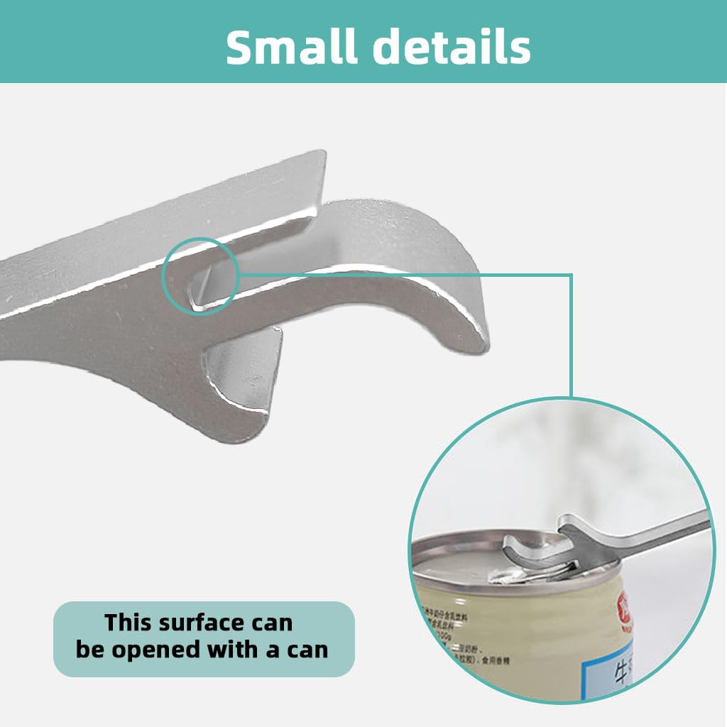 Supvox Bottle Openers for Parties and Camping with Keyring Portable Design | 5Pcs Sleek Silver Aluminum Alloy Set