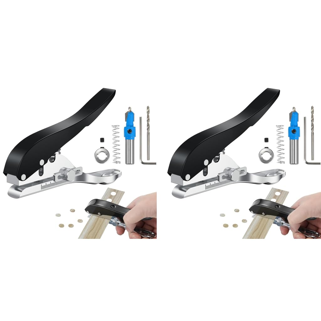 Serplex Manual Hole Punch for Crafting and Woodwork featuring Spring Loaded Mechanism and Ergonomic Grip | 10mm Size up to 1.2mm Thickness