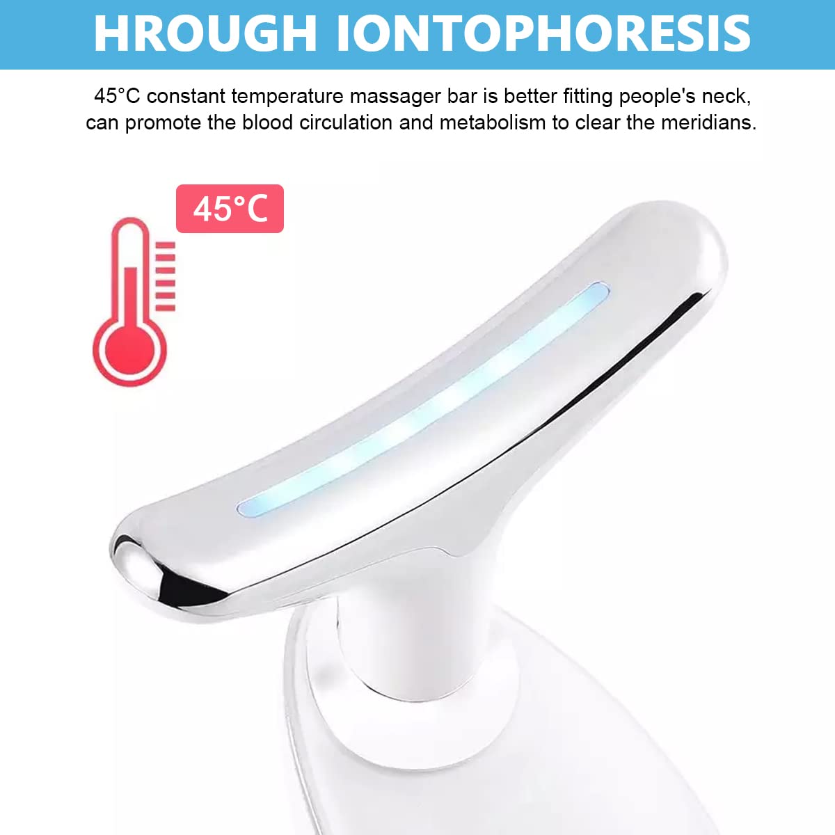 HANNEA Face Massager for Wrinkle Reduction with EMS Microcurrent & 3 Light Modes | USB Rechargeable 500mAh Neck Tightening Device