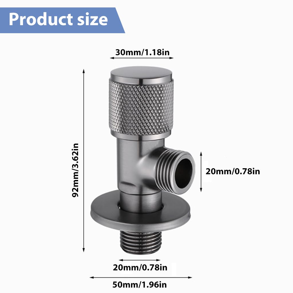 HASTHIP Angle Valve 1/2 Inch for Bathroom and Kitchen Water Supply with Self-Sealing Glue | Brass Leak-Proof Construction