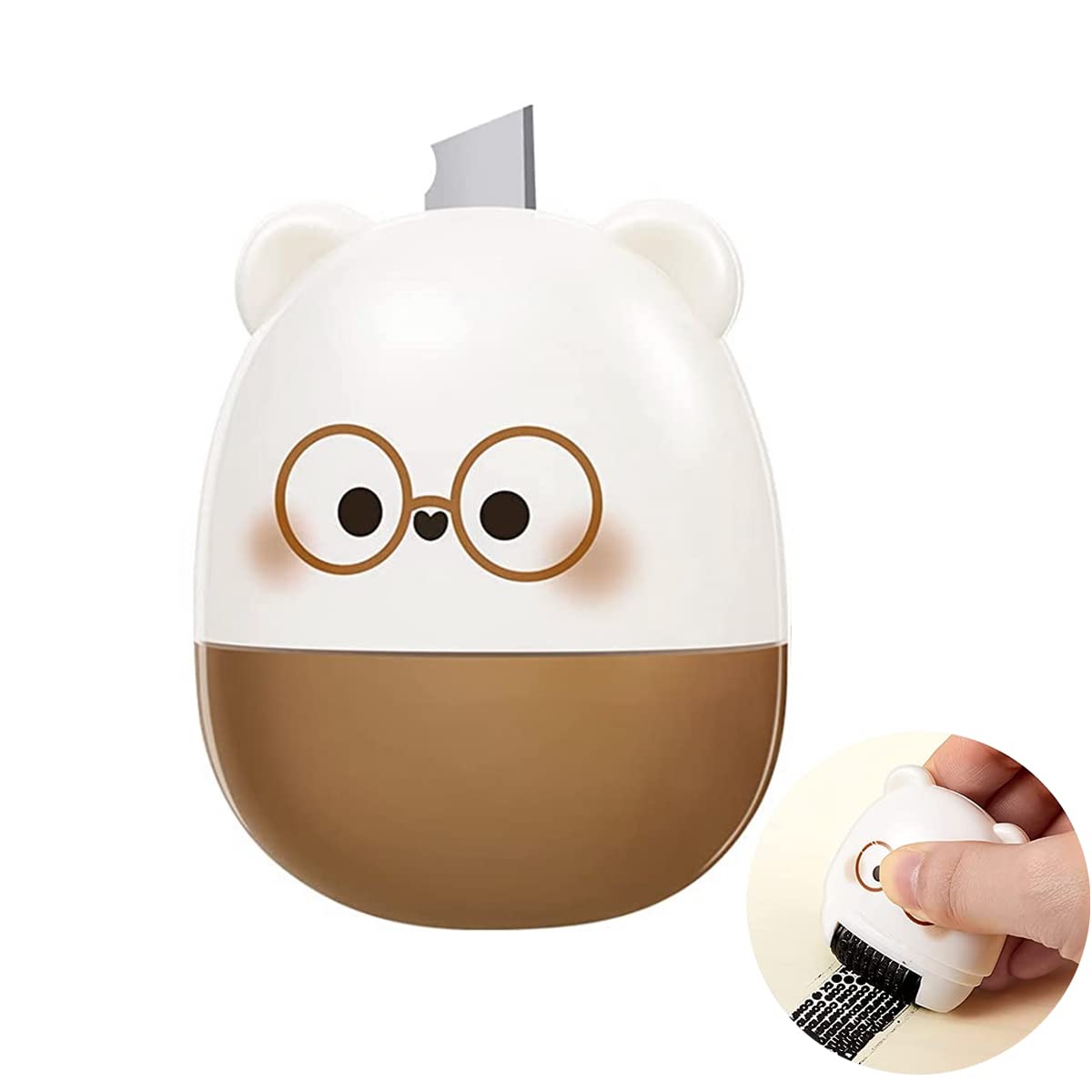 Climberty Identity Protection Roller Stamp for Privacy with 9 mm Blade and Refillable Ink | Brown