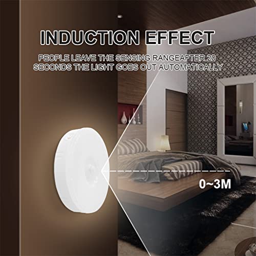 HASTHIP® Updated Version 3 Pcs 1000mAh Motion Sensor Light for Home USB Charging Adjustable Brightness Night Light Cabinet Light Wardrobe Light Cupboard Lights for Bedroom Decoration,Warm Light