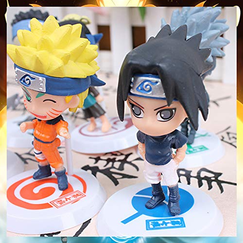 HASTHIP® Naruto Action Figures, Anime Naruto Action Figures Set PVC Action Figures Cake Decorating Items Christmas Gifts for Kids Girls Boys