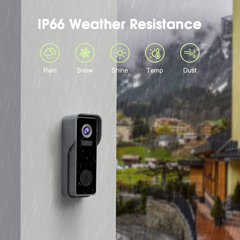 Video Door Bell for Home 1080P HD Wifi Smart Door Bell with 4500mAh Battery | IP66 Waterproof