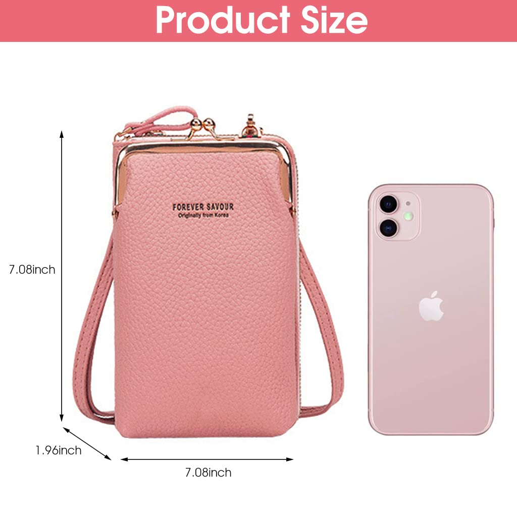 PALAY Sling Bags for Women Stylish Phone Pouch with Back Touch Screen Cell Phone Bag PU Leather Crossbody Bags Women Purse Wallet