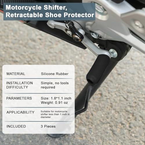 STHIRA® 2PCS Motorcycle Shifter Shoe Protector, Shrinkable Gear Shift Cover for Motorcycle Shoes, Para Motos Accessories for Men Women