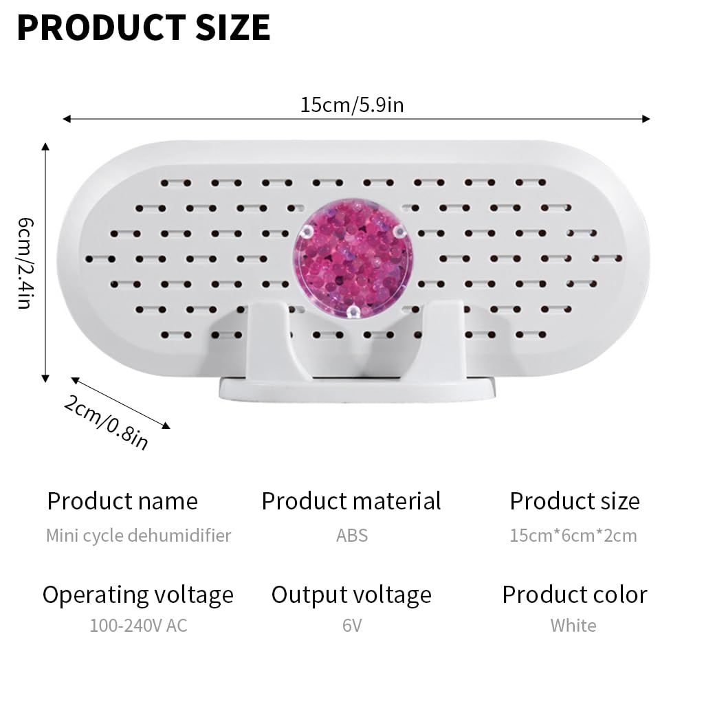 HASTHIP Mini Dehumidifier for Small Spaces with Reusable Silica Gel Beads | No Power Needed