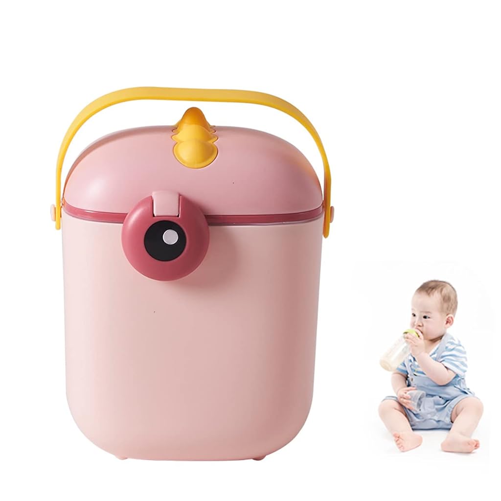 SNOWIE SOFT 300g Baby Formula Dispenser with Scoop and Leveller, Foodgrade PP Double Layer Anti-Leak Milk Powder Dispenser Container, Baby Snack Storage Container for Outdoor Travel Home, BPA Free