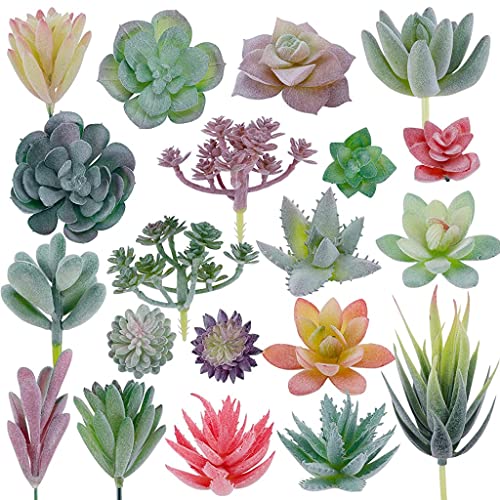 HASTHIP® 20Pcs Realistic Artificial Succulents for Home Decor, DIY Landscape Decorations Odorless, Safe for Pets Maintenance-Free, Time-Saving Versatile, Glamorous Floral Set