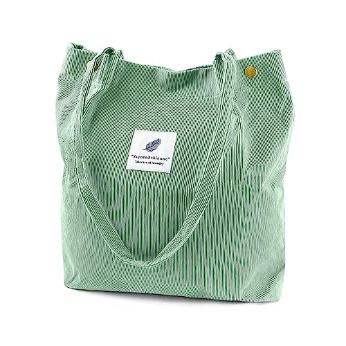 PALAY® Tote Bags For Women Corduroy Solid Color Large Capacity HandBags for Women Stylish Shoulder Bag for School Work Shopping Travel Daily Use