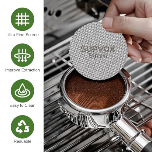 Supvox® 51mm Coffee Tamper Coffee Accessories Kit: Coffee Tamper Set, Coffee Tamper Coffee Tools Barista Tools Coffee Kit Fits Espresso Coffee Machines of 51mm Portafilters