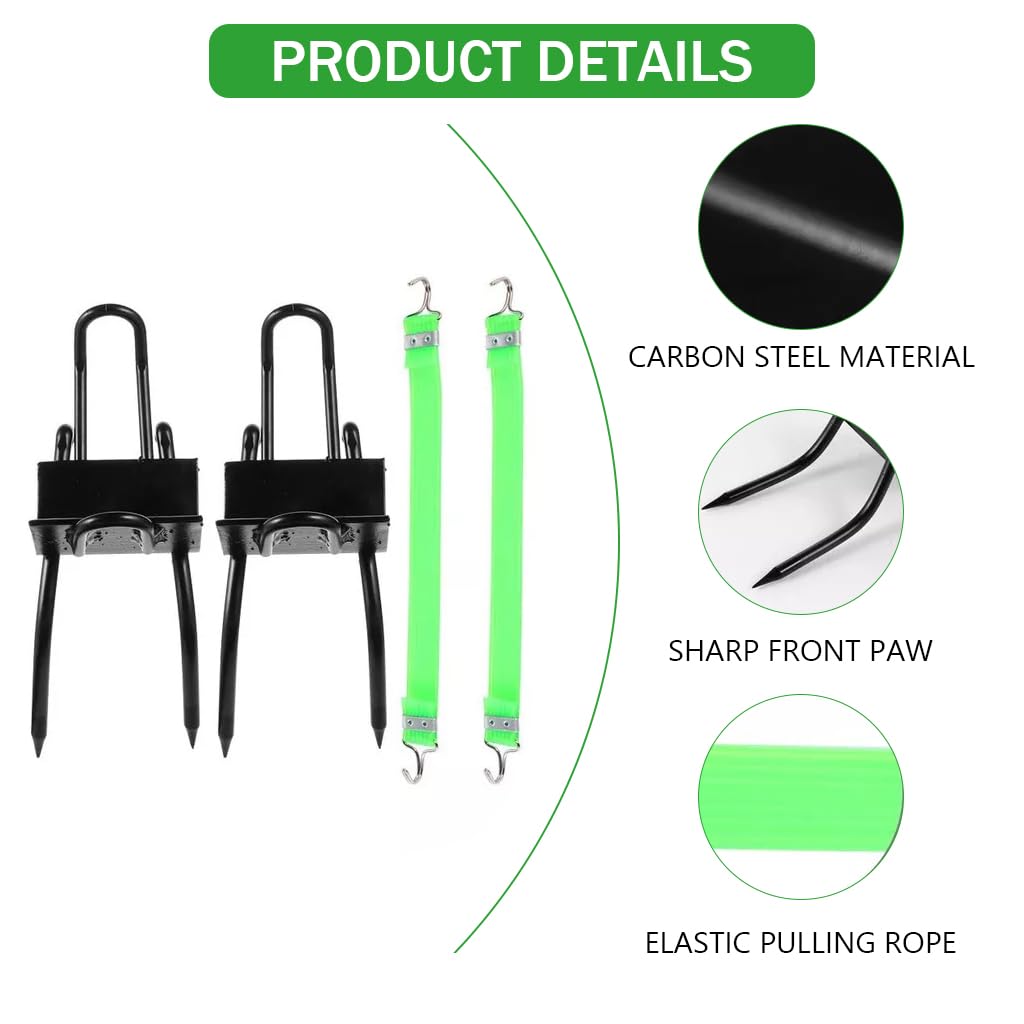 HASTHIP Tree Climbing Gear with Stretchy Fastening Foot Straps, Heavy Duty Stainless Steel Thicken Foot Buckle, Adjustable Tree Climbing Foot Buckle, Climbing Gear for Fruit Picking