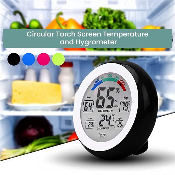 HASTHIP Hygrometer Humidity Gauge Meter for Indoor and Outdoor Use with IPX6 Sensor | LCD Color Display and 60m Wireless Range