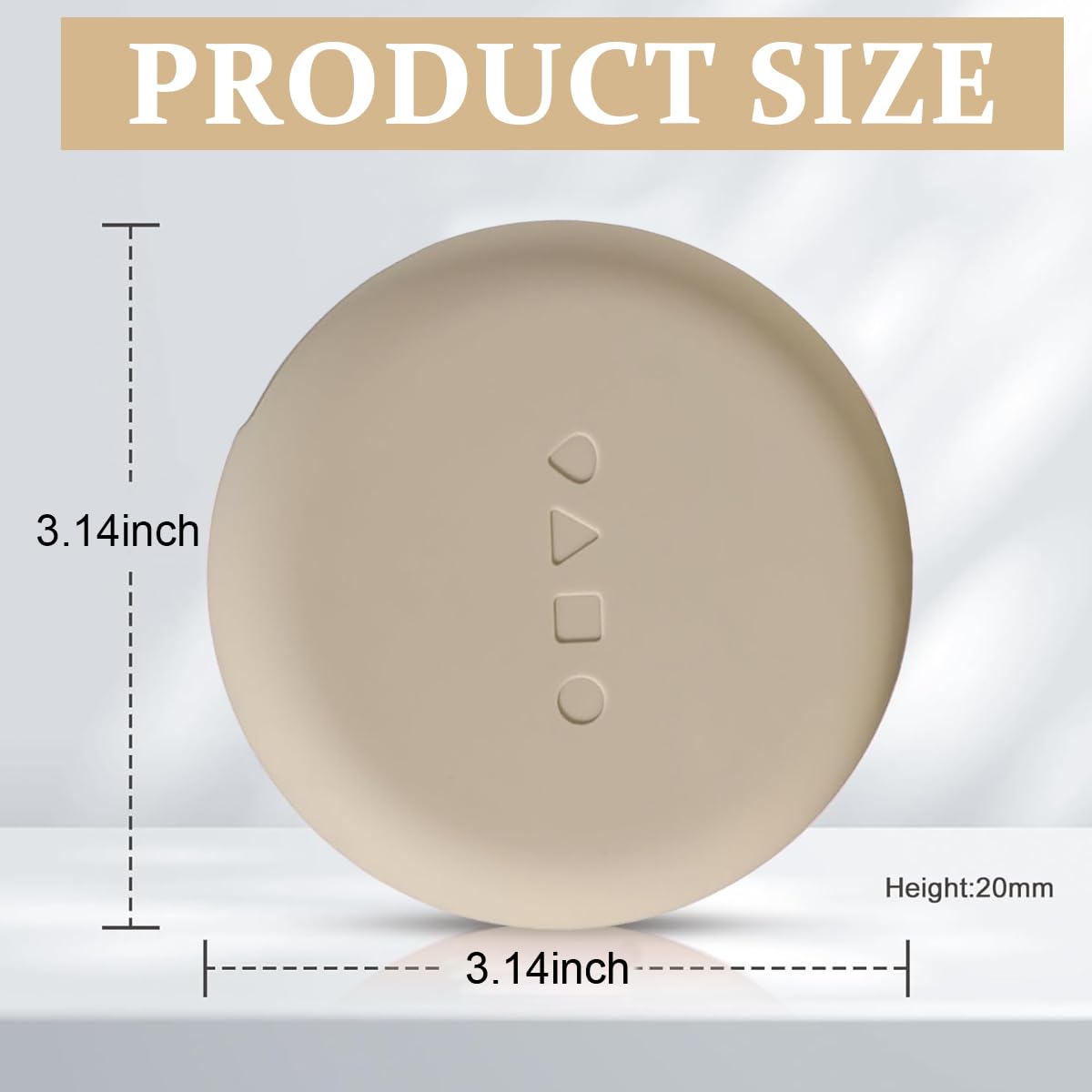 MAYCREATE Silicone Powder Puff Holder for Travel with Squeeze Open Design 75x62mm | Khaki Storage Case