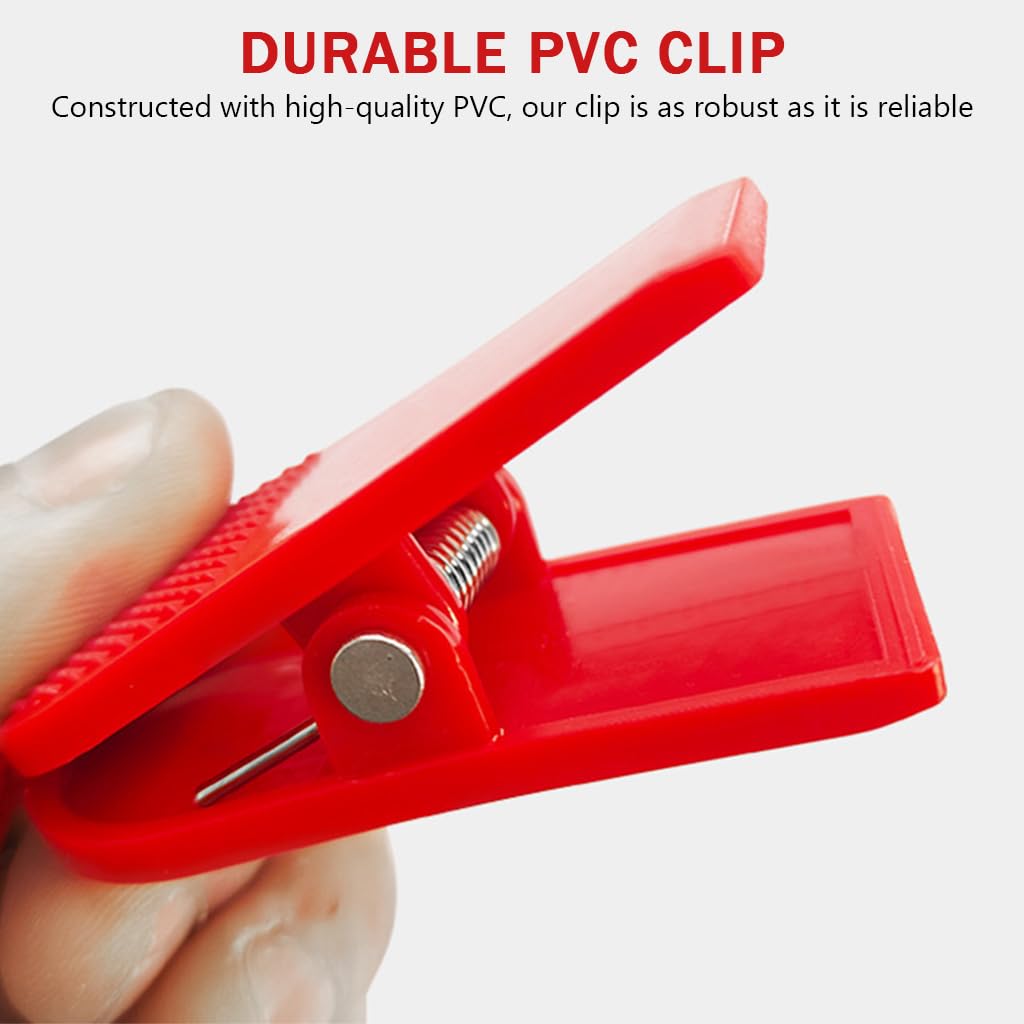 Proberos Treadmill Safety Magnet Key for Gym and Home Fitness | 3.2 cm PVC Clip Red