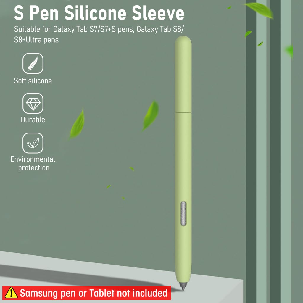 Silicone Sleeve Case for Samsung Galaxy Tab S7 S Pen with Non Slip Smooth Cover | Fits S7+ S8 S8+ Ultra