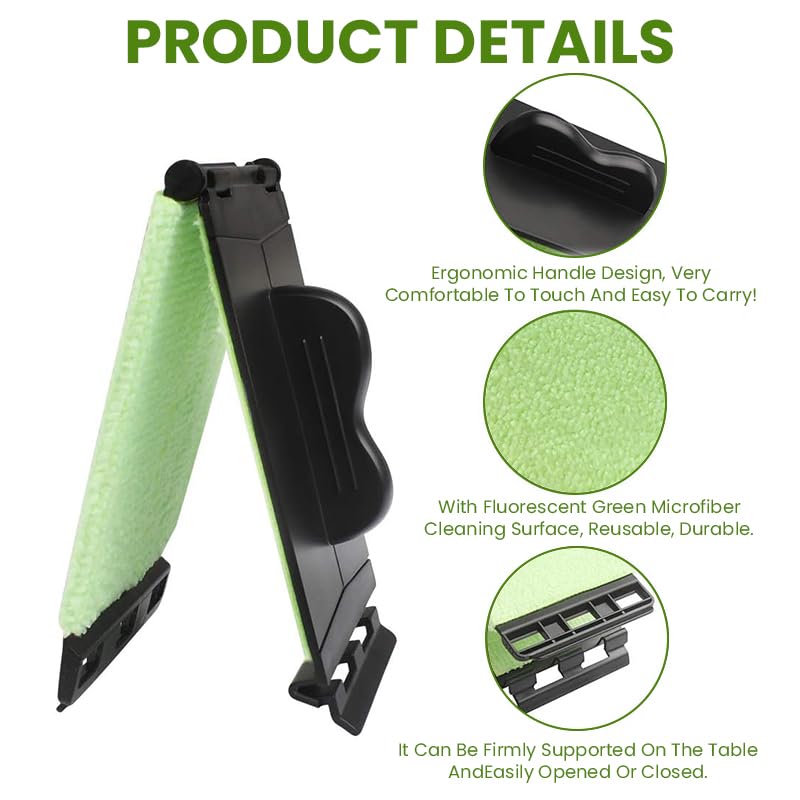 HASTHIP Guitar String Cleaner Pad for Acoustic and Electric Guitars with Double-Sided Pad & Ergonomic Grip Handle | Reusable 1 Pc Maintenance Tool