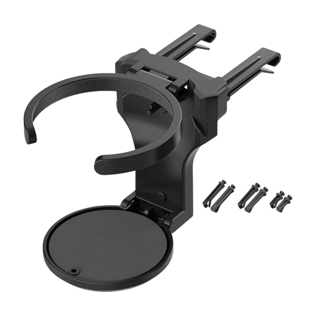 STHIRA® Car Cup Holder Folding Cup Holder for Air Vent Snap-on Anti-slip Cup Holder Base, Adaptable Cup Retainer, Space Saver Cup Holder Universal Drinkware Holder