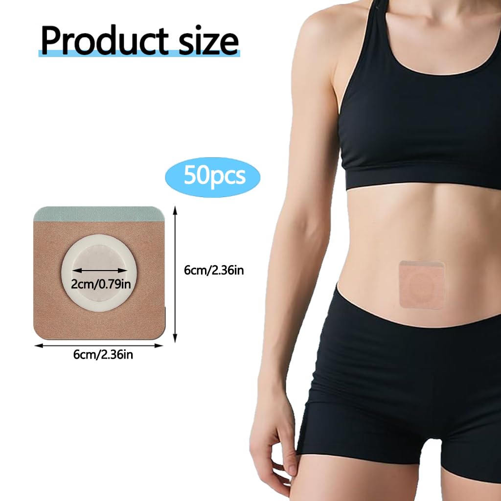 ZIBUYU Castor Oil Belly Button Patches for Home Therapy with High Absorbency Organic Cotton